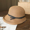 Women's summer hat Women's bucket hat Straw hat beach hat ceremony women's hats spring 2021 belt visor sun protection hat