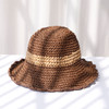 2024 New fashion Style Bucket Hats Foldable Sun Crochet Hat For Beach, Travel And Vacation handmade straw hat
