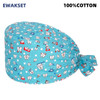 New Surgical Scrub Cap Cotton Adjustable Beauty Salon Lab Dentist Pet Shop Nursing Caps Medical Printed Surgery Hats Women men