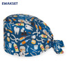 New Surgical Scrub Cap Cotton Adjustable Beauty Salon Lab Dentist Pet Shop Nursing Caps Medical Printed Surgery Hats Women men