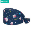 New Surgical Scrub Cap Cotton Adjustable Beauty Salon Lab Dentist Pet Shop Nursing Caps Medical Printed Surgery Hats Women men