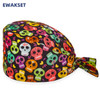 New Surgical Scrub Cap Cotton Adjustable Beauty Salon Lab Dentist Pet Shop Nursing Caps Medical Printed Surgery Hats Women men