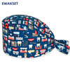 New Soft Cap Cotton Adjustable Cartoon Scrubs Hats lab Working Surgicals hat pharmacy Dentist Nursing accessories Scrub Caps