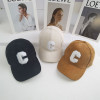Corduroy Letter C Autumn Winter Baseball Cap Men Women Solid Color Ponytail Sport Hat Adjustable Unisex Hip Hop Dad Trucker Caps