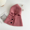 Winter Balaclava Hats For Men&Women Unisex Knitted Hooded Caps Outdoor Warmer Drawstring Hats One-Piece Neck Collar Beanies Cap