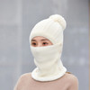 K251 Winter Hat Women's hat One-Piece Warm Hat Knitted Bib Bubble Hat Thick Wool Hat Cold Hat Hat With Earmuffs Baotou Cap