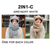 Little Bear Hat Plush Scarf Women's Winter Cute Winter Gloves Three Piece Hooded One Piece Ear Protector Neck Insulation