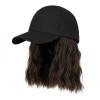 Kpop Wig Caps Short Curly Hair Wig Hats Women One-piece Fashion Wig Hat Trends Baseball Caps Casual Daily Bonnets Cotton Bonnet