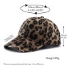 Women Leopard Print Hats Vintage Washed Cotton Baseball Cap Korean Hip Hop Ponytail Messy Buns Outdoor Sport Hats Accessories