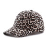 Women Leopard Print Hats Vintage Washed Cotton Baseball Cap Korean Hip Hop Ponytail Messy Buns Outdoor Sport Hats Accessories