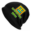 Geometric Dash App Fun Games Skullies Beanies Hat Geometry Dash Goth Unisex Outdoor Caps Warm Dual-use Bonnet Hats