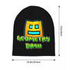 Geometric Dash App Fun Games Skullies Beanies Hat Geometry Dash Goth Unisex Outdoor Caps Warm Dual-use Bonnet Hats