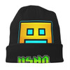 Geometric Dash App Fun Games Skullies Beanies Hat Geometry Dash Goth Unisex Outdoor Caps Warm Dual-use Bonnet Hats