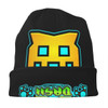 Games Video Game Geometric Dash App Fun Bonnet Hat Casual Street Skullies Beanies Hat Geometry Dash Spring Dual-use Caps