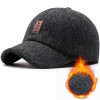 Woolen Knitted Hats with Ear Protection Men Winter Warm Dad's Baseball Caps Thicken Earflaps Cover Thickened Cotton Snapback Hat