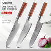 Turwho 8 Inch Japanese Chef Knife 7 Layer 440c Damascus Steel Kitchen