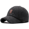 Retro Wool Winter Baseball Hats For Men Ear Cover Cap Sport Golf Baseball Caps Women casual Dad Hat Caps Earflaps Hats Snapback