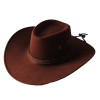 Vintage Western Cowboy Retro Jazz Hat Wide Brim Trendy Basin Hat Hat All-match Surprise Gifts for Boyfriend Girlfriend