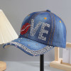 Adjustable Breathable Rhinestone Baseball Cap for Women Sequins Casual Sports Cap Rhinestone Hat