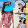 Kids Sun Visor Hat Wide Brim Summer UV Protection Beach Sport Cap For Children Girls Boys Packable Summer Beach Hats