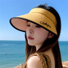 New Style Hat For Women In Summer-Outdoor Anti-UV Large Brim Sunshade Hat Fashion And Versatile Empty Top Hat Sunscreen Sun Hat