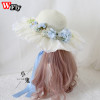 Harajuku Women Girls Summer Wide eaves Straw Hats Beach Sun Hat Sweet Lolita Lace Flower Straw Hat ladies sunhat Handmade Harajuku Women Girls Summer Wide eaves Straw Hats Beach Sun Hat Sweet Lolita Lace Flower Straw Hat ladies sunhat Handmade