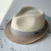 2023 Unisex Jazz Straw Hat Men's Sun Hat Summer Outdoor Travel Sun Hat Comfortable Breathable Crimped Panama