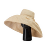 Retro Hepburn style raffia fabric bow big brim top hat ladies catwalk fashion party straw hat