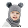 Doitbest Baby Boy Beanie Protect Neck Solid Windproof Winter Child Infant Knit Hat Knitted Warm Fleece Kids Girls Earflap Caps