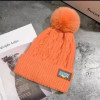 2023 Korean Thicken Knitted Beanies Hat Female Plush Winter Fleece-lined Warm Hats for Women Girl's Outdoor Woolen Thermal Cap