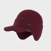 Men Winter Knitted Hat Outdoor Bicycle Windproof Ear Protection Peaked Cap Cotton Thick Plus Fleece Warm Baseball Cap