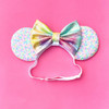 2024 Chic Mouse Ears Elastic Headband For Adult And Kids Bow Nylon Hairband Festival Party Cosplay DIY Hair Accessories