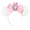 2024 Disneyland Dumbo Mickey Ears Headband Stitch Sequin Bow Hairband Girls Boys Festival Party Cosplay DIY Hair Accessories