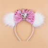 2024 Disneyland Dumbo Mickey Ears Headband Stitch Sequin Bow Hairband Girls Boys Festival Party Cosplay DIY Hair Accessories