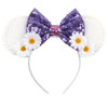 2024 Disneyland Dumbo Mickey Ears Headband Stitch Sequin Bow Hairband Girls Boys Festival Party Cosplay DIY Hair Accessories