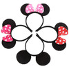 12pcs Mouse Ears Headband Girls Festival Headbands Black Sequin Bowknot Hairband Children Birthday Party Hair Accessories Gift