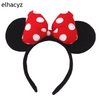 Big Size Classic DOT Bow Minnie Mouse Ears Headband Women Party Girl Hairband Hot Festival Disney Park Trip DIY Hair Accessories