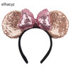 Big Size Classic DOT Bow Minnie Mouse Ears Headband Women Party Girl Hairband Hot Festival Disney Park Trip DIY Hair Accessories