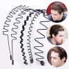 6pcs Fashion Wave Mens Women Unisex Black Wavy Hair Head Hoop Band Sports Headband Hairband Headwear Hair Accessories Gifts