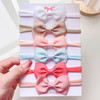 6Pcs/Set Solid Colorful Newborn Baby Headwear Elastic Hair Bands For Kids Cute Ribbon Bowknot Headband Infant Girls Accessories
