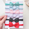 6Pcs/Set Solid Colorful Newborn Baby Headwear Elastic Hair Bands For Kids Cute Ribbon Bowknot Headband Infant Girls Accessories