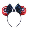 Disney Mickey Mouse Ears Headbands Women Child Party Hair Accessories Lilo Stitch Headband for Girls Kids Sequins Bow Hairbands