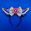 Disney Mickey Mouse Ears Headbands Women Child Party Hair Accessories Lilo Stitch Headband for Girls Kids Sequins Bow Hairbands