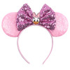 Disney Mickey Mouse Ears Headbands Women Child Party Hair Accessories Lilo Stitch Headband for Girls Kids Sequins Bow Hairbands