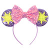 Disney Castle Fireworks Mouse Ears Headband Sequins Bow Girls Cosplay Hairband Adult/Kids Party Gift Children Hair Accessories