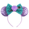 Disney Castle Fireworks Mouse Ears Headband Sequins Bow Girls Cosplay Hairband Adult/Kids Party Gift Children Hair Accessories