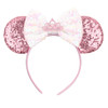 Disney Castle Fireworks Mouse Ears Headband Sequins Bow Girls Cosplay Hairband Adult/Kids Party Gift Children Hair Accessories