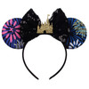 Disney Castle Fireworks Mouse Ears Headband Sequins Bow Girls Cosplay Hairband Adult/Kids Party Gift Children Hair Accessories