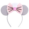 Disney Castle Fireworks Mouse Ears Headband Sequins Bow Girls Cosplay Hairband Adult/Kids Party Gift Children Hair Accessories