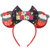 Disney Castle Fireworks Mouse Ears Headband Sequins Bow Girls Cosplay Hairband Adult/Kids Party Gift Children Hair Accessories